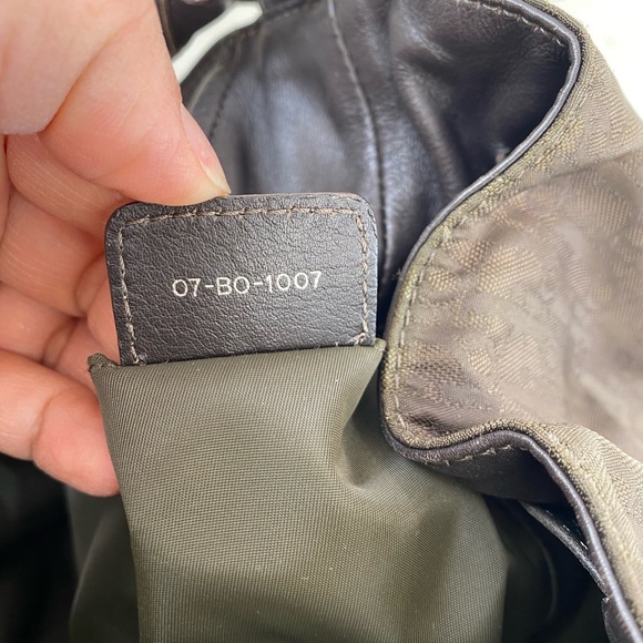💯% AUTHENTIC CHRISTIAN DIOR Nylon Monogram Lovely Hobo Brown - Picture 12 of 15